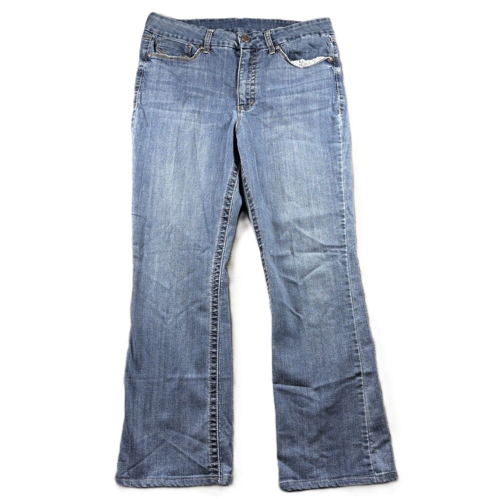 Seven7 Women Jeans Bootcut Stretch Non-Distressed Medium Wash Size 16 P133